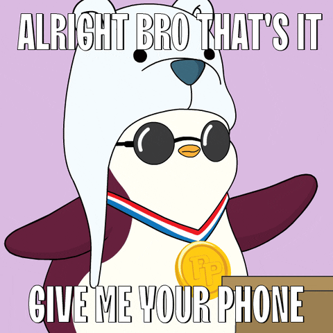 Phone Thats It GIF by Pudgy Penguins