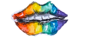 Rainbow Lips Sticker