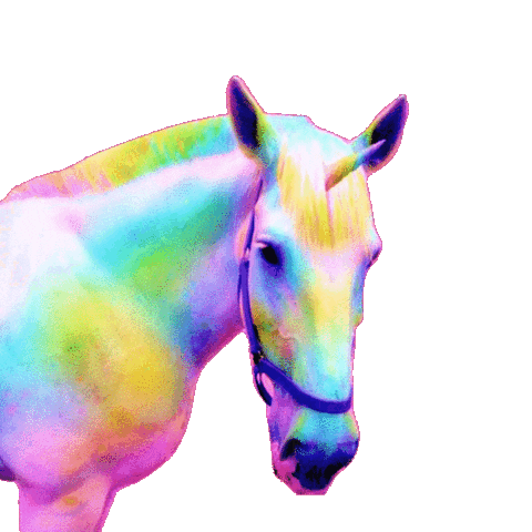 Rainbow Unicorn Sticker by Pretty Little Palettes