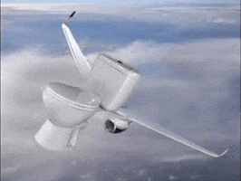 Toilet Aeroplane GIF