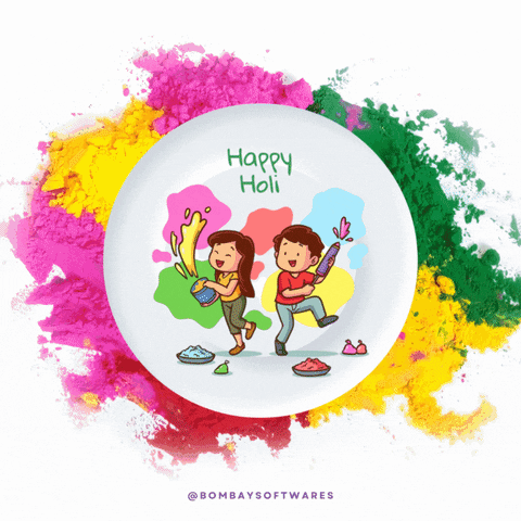 Holi Festival Colors GIF by Bombay Softwares