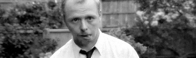 black and white horror bw zombie simon pegg