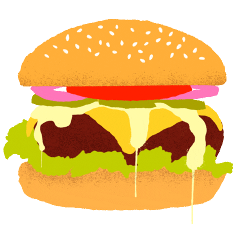 Hungry Burger Sticker by goustocooking