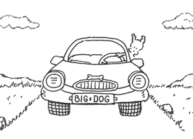 Car Driving GIF by Chippy the Dog