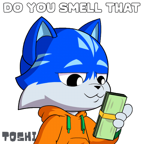 Money Talks Success Sticker by Toshithecat