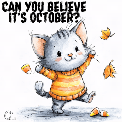 Falling Leaves Halloween GIF