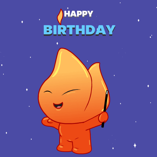Happy Birthday Fire GIF by Playember