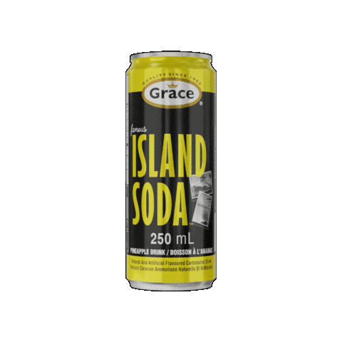 Island Soda Sticker by Grace Foods Canada