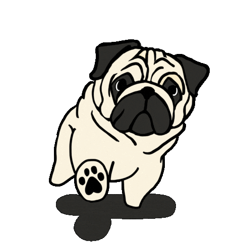 Dog Pug Sticker by うちクリ