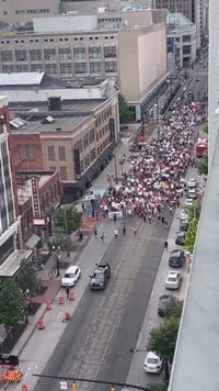 Marchers in Columbus, Ohio, Protest Jayland Walker Shooting