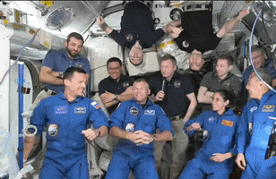 High Five International Space Station GIF by European Space Agency - ESA