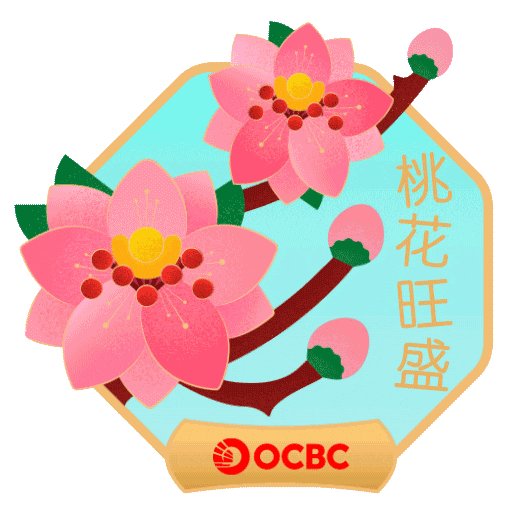Spring Blossom Sticker by OCBC Bank
