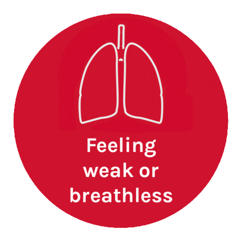 Symptoms Breathlessness Sticker by Leukaemia Care