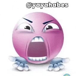 Blue Emoji Engry GIF