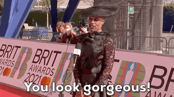 You Look Gorgeous Red Carpet GIF by BRIT Awards