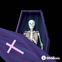 Skeleton Funeral GIF by Millions