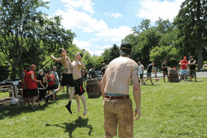 plankroadtaproom chestbump lostboys prtriathlon GIF