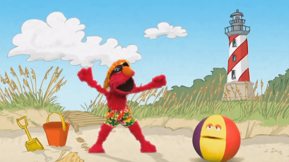 elmo beach ball