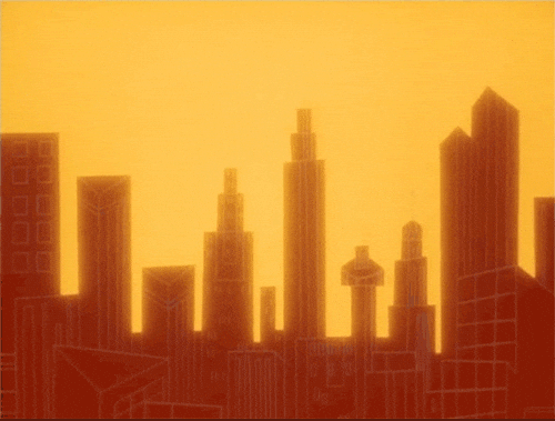 City in heatwave GIF