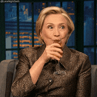 Hillary Clinton Wine GIF by Late Night with Seth Meyers