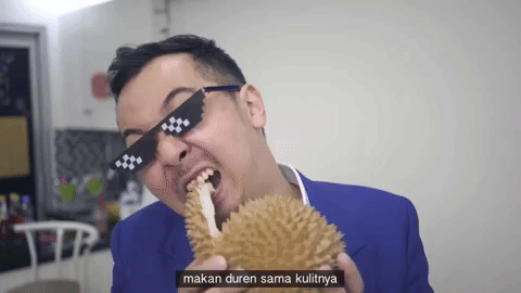 Image result for eat durian .gif