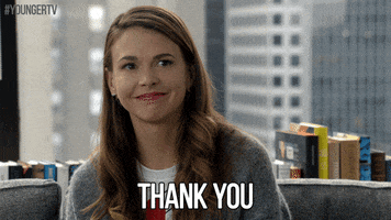 sutton foster thank you GIF by YoungerTV
