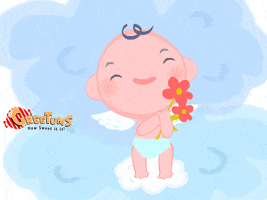 Angel Flowers GIF by Greetums