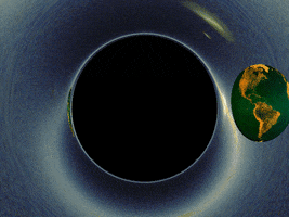 helenacortes black hole agujero negro gravitational lensing lentes gravitacionales GIF