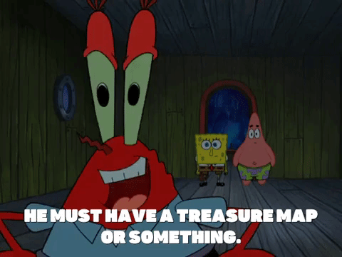 spongebob treasure map