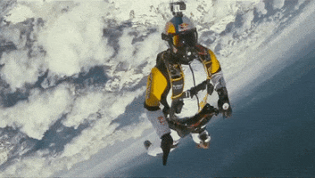 high five skydiving GIF by Red Bull