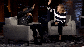 High Five Captain America GIF by Chelsea Handler