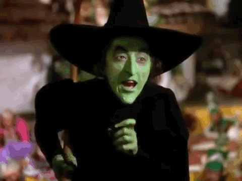 Image result for witch with broom gif