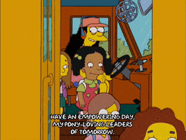 Lisa Simpson Kids Exiting Bus GIF by The Simpsons