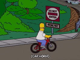 homer simpson bike GIF