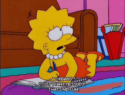 Studying Lisa Simpson GIF - Find & Share on GIPHY