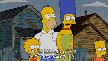 Homer simpson in paradise картина