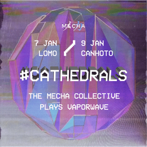 mecha vaporwave mecha future funk cathedrals GIF