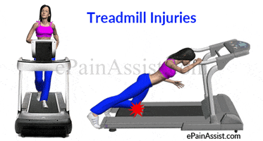 treadmill treadmill-fall GIF by ePainAssist.com
