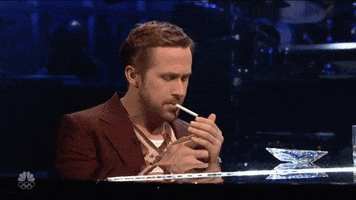 Ryan Gosling Smoking GIF by Saturday Night Live