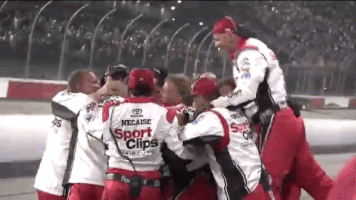 winning denny hamlin GIF by NASCAR