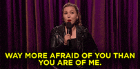 taylor tomlinson way more afraid of you than you are of me GIF by Team Coco