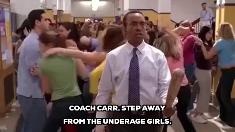 coach carr step away from the underage girls GIF
