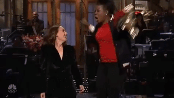 natalie portman happy dance GIF by Saturday Night Live
