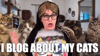 Blogging Cat Lady GIF Blogging Cat Lady GIF