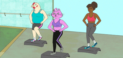 working out GIF by BoJack Horseman