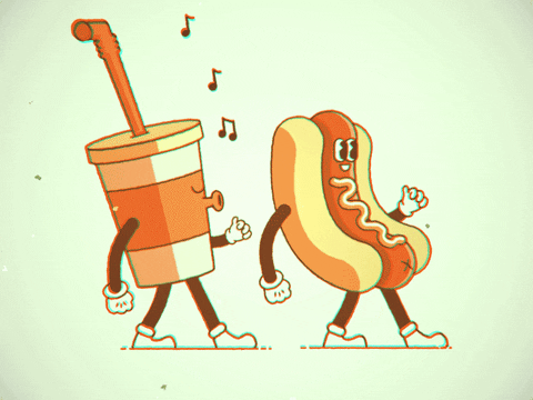 Happy Hot Dog GIF by Tony Babel - Find & Share on GIPHY