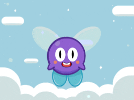 soraokami69 cute cartoon fly practice GIF