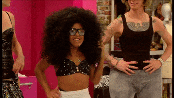 afro chest bump GIF by RuPaul's Drag Race