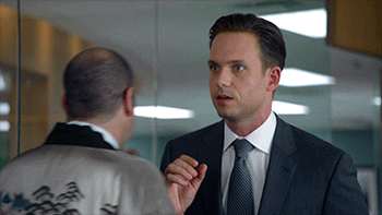 mike ross shock GIF by Suits