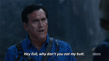 eat bruce campbell GIF by Ash vs Evil Dead